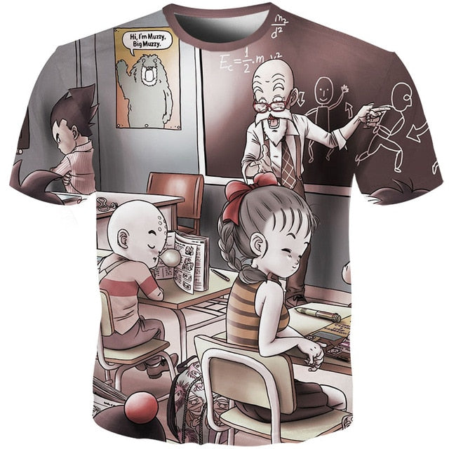 Men Anime Print Dragon Ball 3D T-Shirt Oogway Tees Master Roshi Men T shirt Streetwear Plus Size | Vimost Shop.