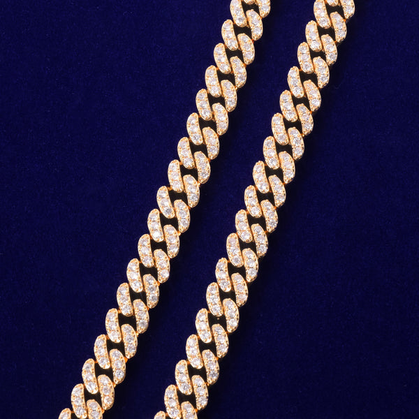 10mm Gold Miami Cuban Link Necklace Bling AAAA Zircon Charm Men's Hip Hop Chain Women Jewelry | Vimost Shop.