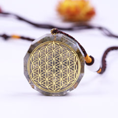 Orgone Pendant Energy Generator Chakra Healing Labradorite Orgonite Crystal Pendant Meditation Yoga Necklace