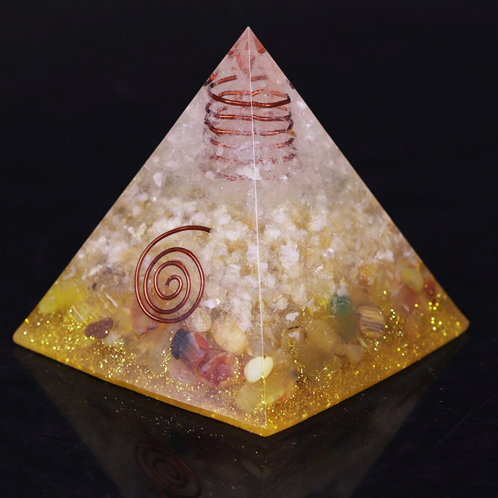 Orgonite Pyramid Natural Ceregat Energy Generator Pyramid Transit Gathering Fortune Helping Business Decoration Gift | Vimost Shop.