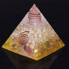 Orgonite Pyramid Natural Ceregat Energy Generator Pyramid Transit Gathering Fortune Helping Business Decoration Gift