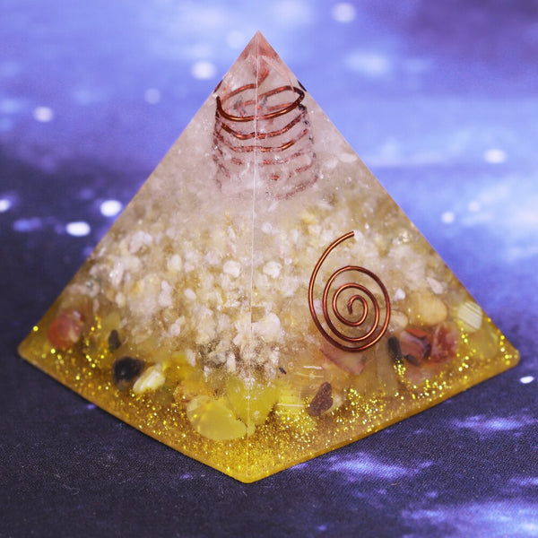 Orgonite Pyramid Natural Ceregat Energy Generator Pyramid Transit Gathering Fortune Helping Business Decoration Gift | Vimost Shop.