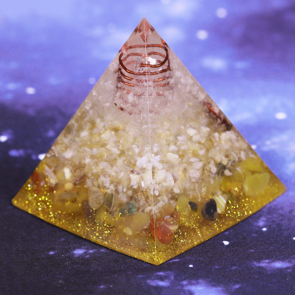 Orgonite Pyramid Natural Ceregat Energy Generator Pyramid Transit Gathering Fortune Helping Business Decoration Gift | Vimost Shop.