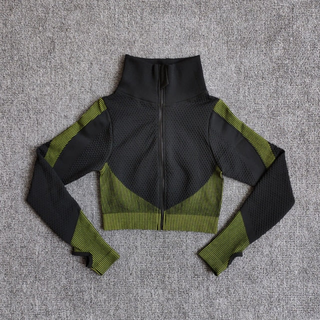 Yoga-Top Vital Seamless Yoga Shirt Women Fitness Zipper Long Sleeve Workout Tops Gym Clothes Sportswear Running T-Shirts