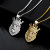 Lion Head Pendant Necklace Hip hop Punk Gold/ Platnium Color Zircon Choker Chain Ice Out Necklace for Women Men  Jewelery Gift | Vimost Shop.