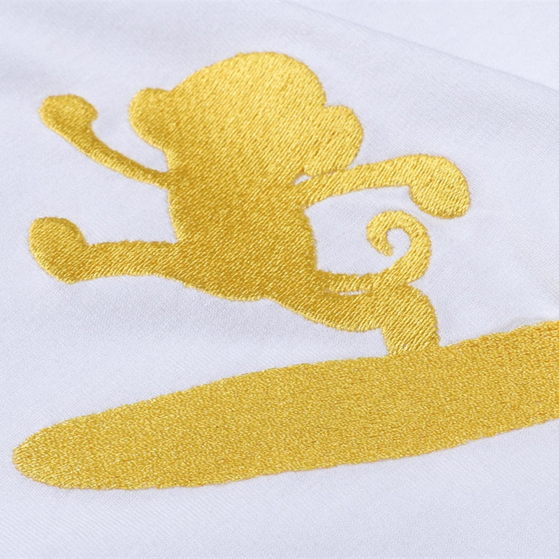 Japanese Style Wave Streetwear TShirts Mens Embroidery Short Sleeve T-shirts Harajuku Hip Hop Cotton Loose Tees Shirts | Vimost Shop.