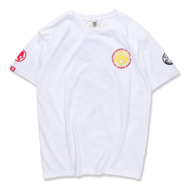 Japanese Style Wave Streetwear TShirts Mens Embroidery Short Sleeve T-shirts Harajuku Hip Hop Cotton Loose Tees Shirts | Vimost Shop.