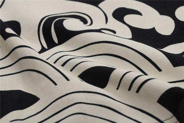 Japanese Style Wave Streetwear TShirts Mens Embroidery Short Sleeve T-shirts Harajuku Hip Hop Cotton Loose Tees Shirts | Vimost Shop.
