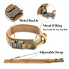 Tactical Dog Collar Adjustable Metal Buckle Dog Collars with Control Handle Training Pet Cat Dog Collar For Small Large Dogs | Vimost Shop.