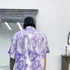 Full Lightning Print Short Sleeve Hawaiian Shirt Summer Casual Floral Button Tropical Beach Hawaii Camp Oversized Shirt | Vimost Shop.