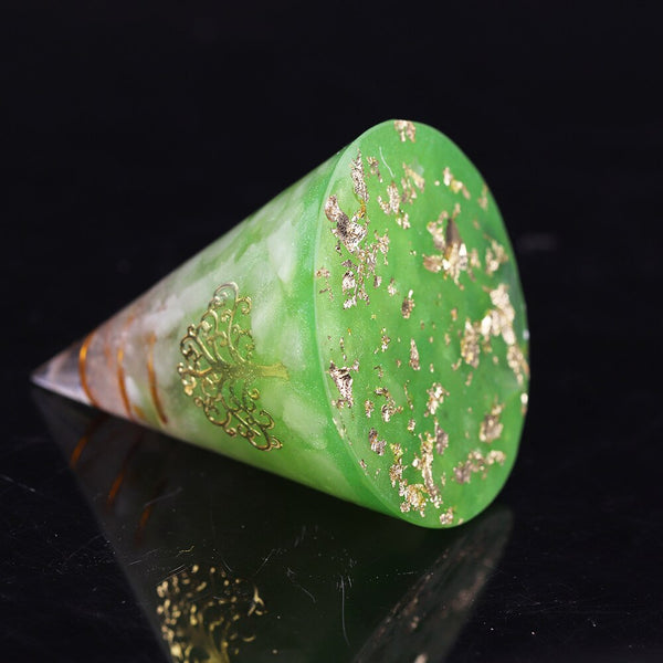Orgonite Pyramid Natural White Crystal Energy Generator Pyramid  for EMF Protection tree of life Chakra Healing Meditation | Vimost Shop.