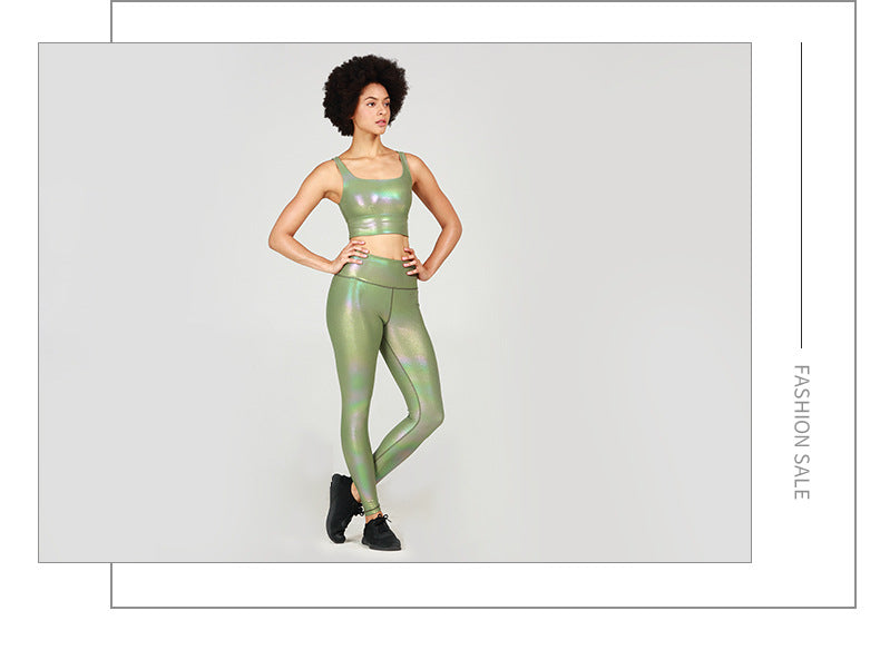 GOLD STAMPING Shockproof Running Yoga Sports Bras Crop | Vimost Shop.