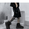 Male Shorts Multi Pocket Summer Loose Ribbons Black Men Short Pant Casual Cotton Hip Hop Streetwear Mens Cargo Shorts | Vimost Shop.