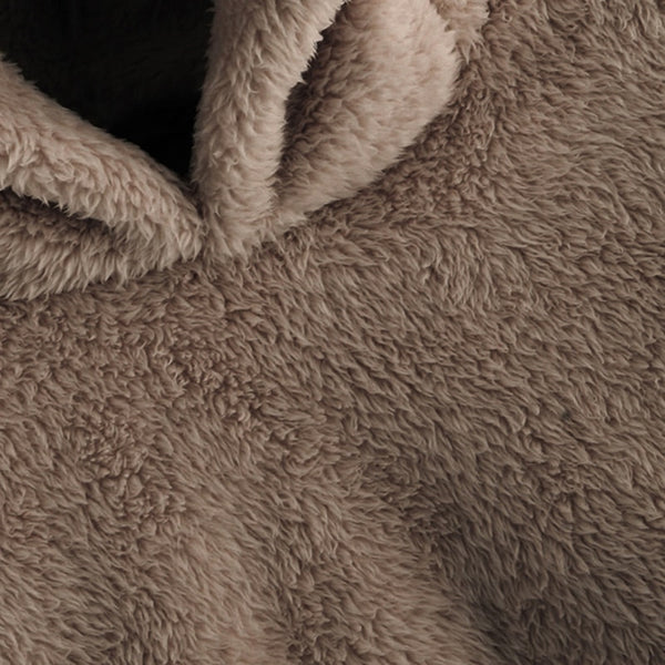 Preppy Lovely With Bears Ears Solid Teddy Hoodie Pullovers Sweatshirt Campus Casual Sweatshirts | Vimost Shop.