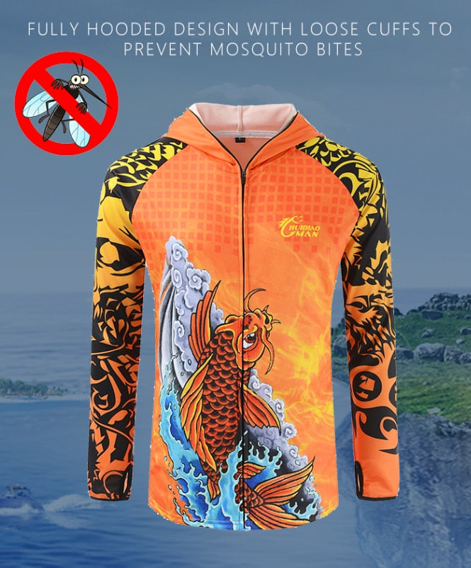Fishing Clothes Carp Fishing Jerseys Breathable Moisture-wicking Summer Sun UV Protection Outdoor Sport Fishing shirts | Vimost Shop.