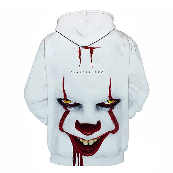 Horror Movie IT Clown 3D Print Hoodie Funny Pullover joker sweatshirt Hip Hop Sudadera hombre coat winter jacket men harajuku | Vimost Shop.