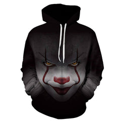 Horror Movie IT Clown 3D Print Hoodie Funny Pullover joker sweatshirt Hip Hop Sudadera hombre coat winter jacket men harajuku