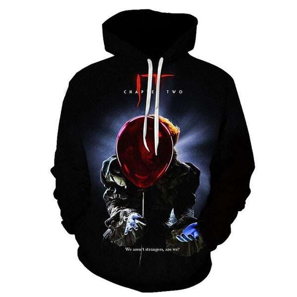 Horror Movie IT Clown 3D Print Hoodie Funny Pullover joker sweatshirt Hip Hop Sudadera hombre coat winter jacket men harajuku | Vimost Shop.