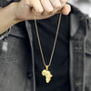 Trendsmax Africa Map Gold Pendant Necklace for Men Women Fashion African Map Pendant Hip Hop Dropshipping Jewelry Ethiopian GP56 | Vimost Shop.