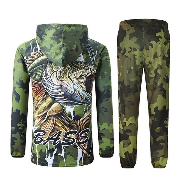 Fishing t Shirts Anti UV Sun Protection Long Sleeve mens Camouflage Fishing Jacket Set Shirt Clothing Clothes Big | Vimost Shop.