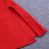 Women One Shoulder Bandage Dress Elegant Ruffles Red Bandage Dress Sexy Party Night Club Dress | Vimost Shop.
