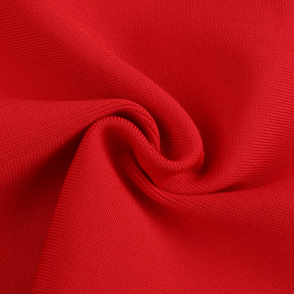 Women One Shoulder Bandage Dress Elegant Ruffles Red Bandage Dress Sexy Party Night Club Dress | Vimost Shop.