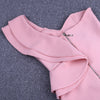 Women One Shoulder Bandage Dress Elegant Ruffles Red Bandage Dress Sexy Party Night Club Dress | Vimost Shop.