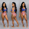 Popular Women's Swimming Sets Independence Day National Day USA Flag Printed Two-Piece Swimsuit Blue Stars Bra tankini swimsuits | Vimost Shop.