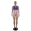 Popular Women's Swimming Sets Independence Day National Day USA Flag Printed Two-Piece Swimsuit Blue Stars Bra tankini swimsuits | Vimost Shop.