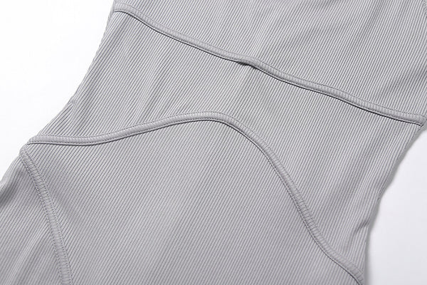 Sportwear Jumpsuit Knit Rib Bodycon Solid Streetwear Outfit Casual Pants Bodycon Fitness Rompers Womens Jumpsuit Summer | Vimost Shop.