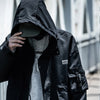 Letter Black Multi-pocket Men's Hip Hop Cargo Jackets Coats Streetwear Cardigan Zipper Casual Techwear Hooded Men Outerwear Top | Vimost Shop.