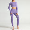 Lycra Seamless 2PCS Women Yoga Set Gym Clothing Fitness Leggings+Cropped Shirts Sport Suit Women Long Sleeve Tracksuit Active | Vimost Shop.