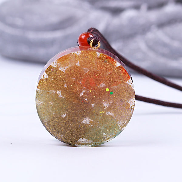 Sri Yantra Orgonite Pendant Necklace 7 Chakra Reiki Yoga Necklace Sacred Geometry Meditation Jewelry | Vimost Shop.