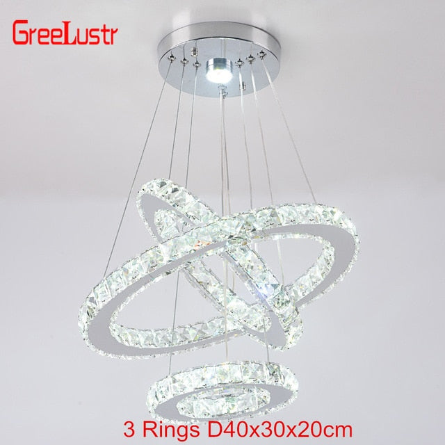 Modern K9 Crystal Led Chandelier Lights Home Lighting Chrome Lustre Chandeliers Ceiling Pendant Fixtures  For Living Room | Vimost Shop.