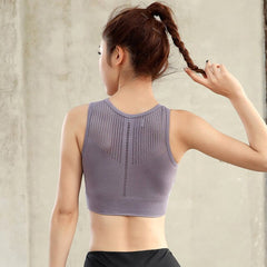 Gym Shockproof Shirt Running Workout Fast Dry Seamless Vest