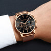 Top Luxury Men Multifunction Watches Waterproof Business Casual Quartz Date Wrist Watch Male Mesh Strap Clock | Vimost Shop.