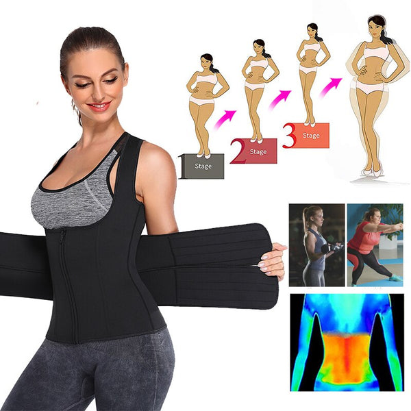 Womens Waist Trainer Corset Vest Sauna Sweat Suit Compression Shirt Slimming Body Shaper Workout Tank Tops Weight Loss Shapewear | Vimost Shop.