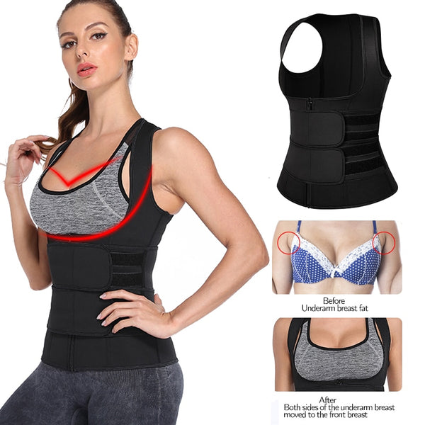 Womens Waist Trainer Corset Vest Sauna Sweat Suit Compression Shirt Slimming Body Shaper Workout Tank Tops Weight Loss Shapewear | Vimost Shop.