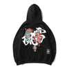Embroidery Japanese Wind Thunder Devil Hoodie Streetwear Harajuku Hip Hop Chinese Style Hooded Sweatshirts Men Oversize | Vimost Shop.