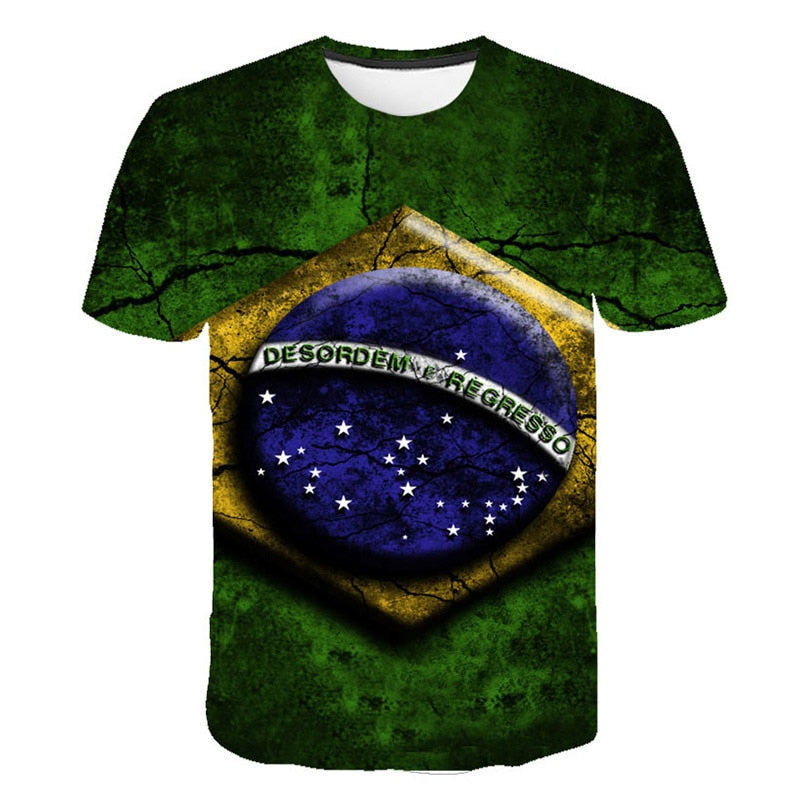 Retro Federal Republic of Germany Flag T-shirt Men/Women Couple Lovers Models Fashion Short sleeve Round neck T-shirt | Vimost Shop.