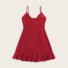 Ruffle Detail Self Tie Wrap Slip Mini Dress Women Boho Sleeveless V Neck Summer Dress Ladies Slim Beach Dress | Vimost Shop.