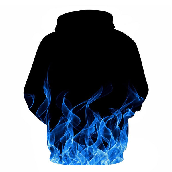 Red flame basketball/hoodie 3D sweatshirt blue flame men's and women's hoodies summer and fall street hoodies | Vimost Shop.