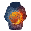 Red flame basketball/hoodie 3D sweatshirt blue flame men's and women's hoodies summer and fall street hoodies | Vimost Shop.