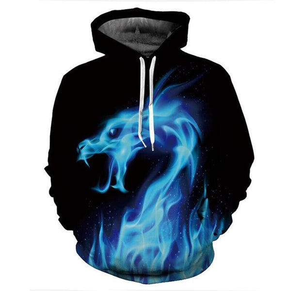 Red flame basketball/hoodie 3D sweatshirt blue flame men's and women's hoodies summer and fall street hoodies | Vimost Shop.