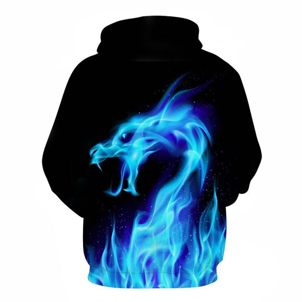 Red flame basketball/hoodie 3D sweatshirt blue flame men's and women's hoodies summer and fall street hoodies | Vimost Shop.