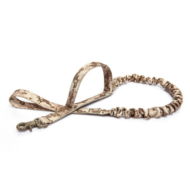 Military Tactical Dog Leash 2 Handle Quick Release Elastic Bungee Leads Rope Dog Training Leashes For Small Large Dogs | Vimost Shop.