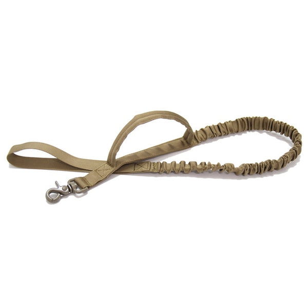 Military Tactical Dog Leash 2 Handle Quick Release Elastic Bungee Leads Rope Dog Training Leashes For Small Large Dogs | Vimost Shop.