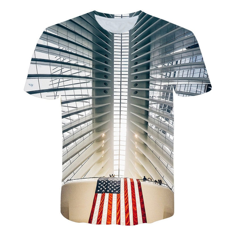 Flag Printing 3D Red maple Tshirt Men Fashion Short Sleeve Summer T-shirts Casual Canada Flag | Vimost Shop.