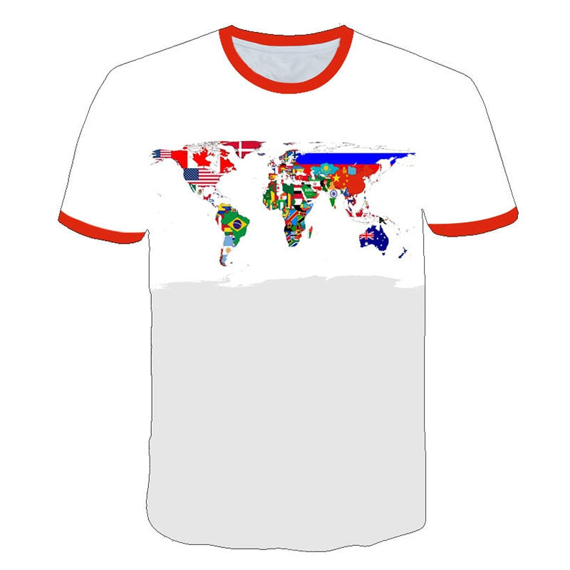 Flag Printing 3D Red maple Tshirt Men Fashion Short Sleeve Summer T-shirts Casual Canada Flag | Vimost Shop.