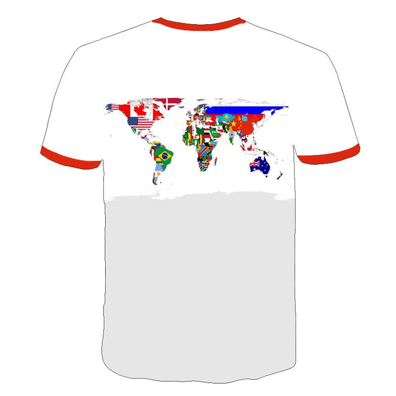 Flag Printing 3D Red maple Tshirt Men Fashion Short Sleeve Summer T-shirts Casual Canada Flag | Vimost Shop.